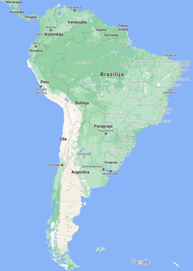 Dienvidamerikas karte